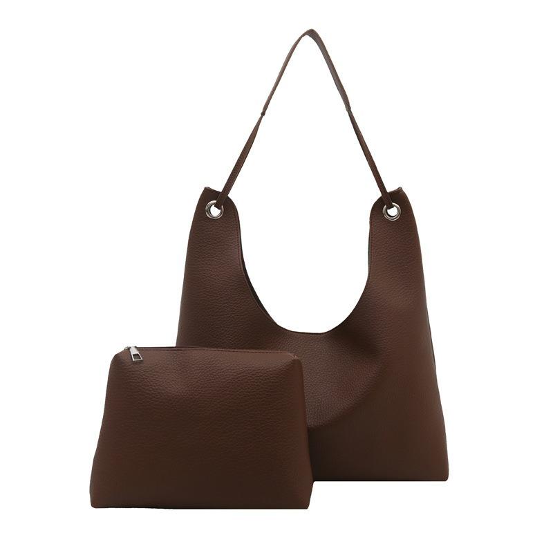 Summer retro commuter bag large-capacity bag women's new popular shoulder bag tote bag bucket bag