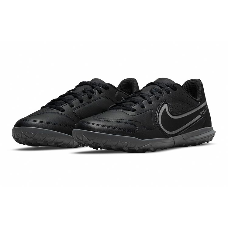 Nike Tiempo Legend 9 Club TF GS Black Iron Grey Kids Sneakers Metallic-Bomber-Grey DA1334-004