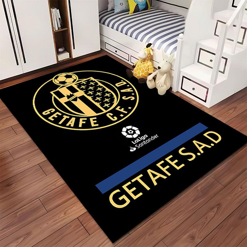 Getafe CF Logo Black Carpet suitable as a non-slip mat for the living room or bedroom sofa