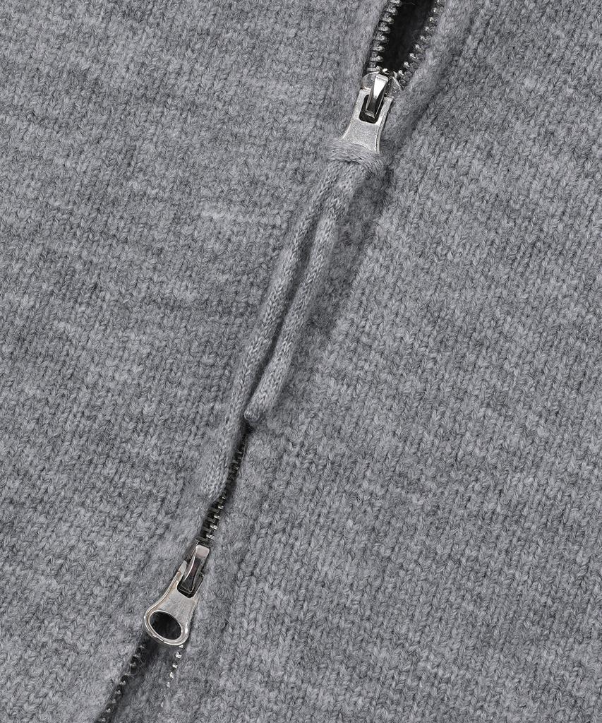 BEENTRILL Essential Turtleneck Two-Way Knit Zip-Up (Melange Gray)