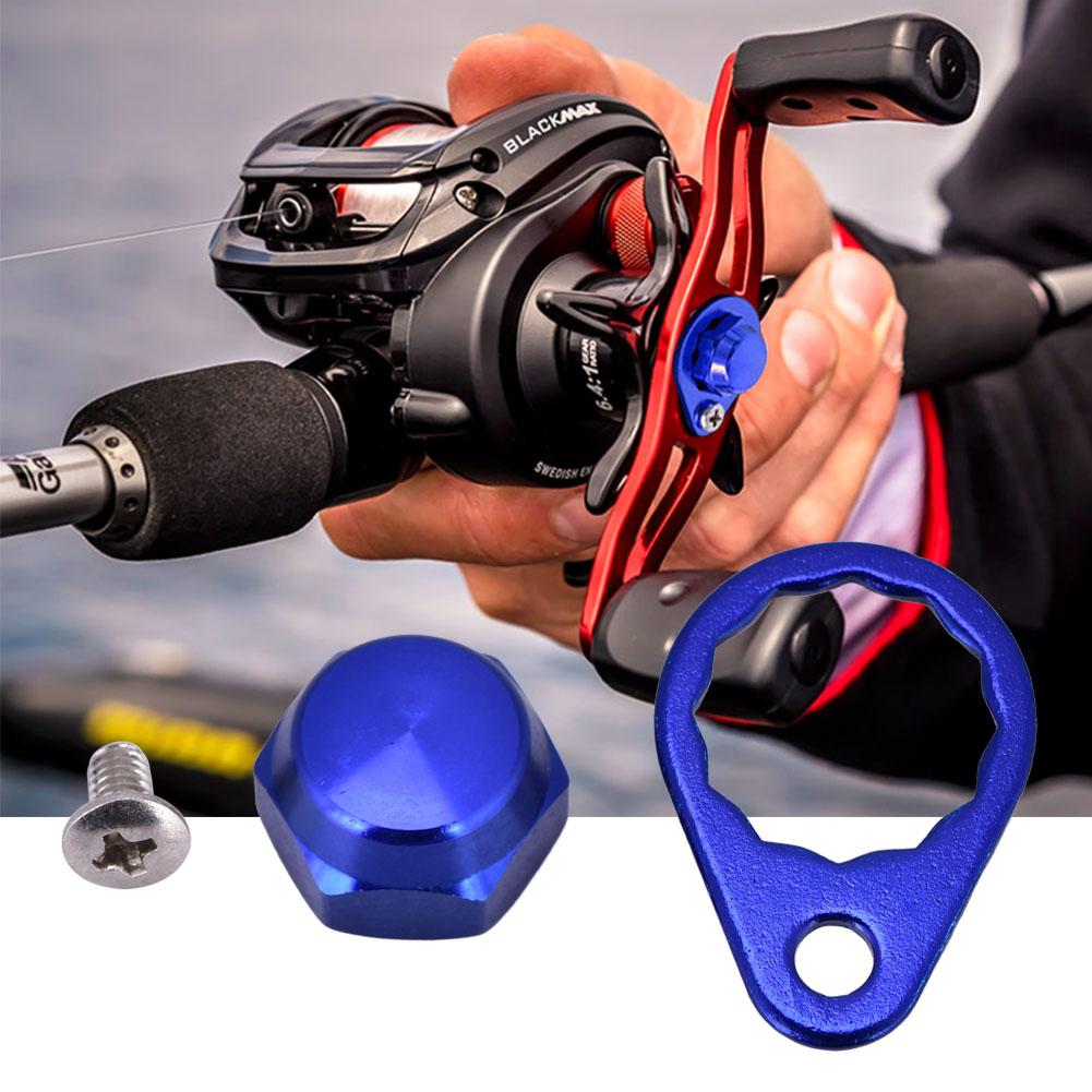 Fishing Reel LeftRight Handle Locking Plate Screw Nut Cap DIY Accessory