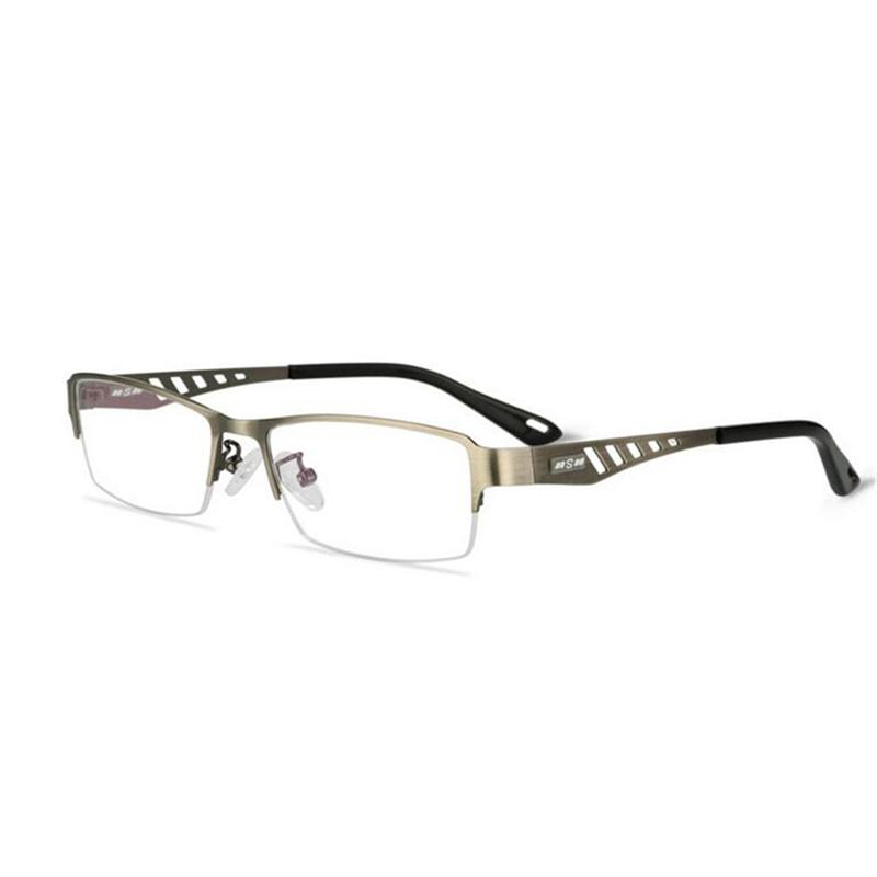 0 -0.5 -0.75 -1.0 To -6.0 Sun Photochromic Finished Myopia Glasses Women Men Metal Half Frame Chameleon Short-Sight Eyewear