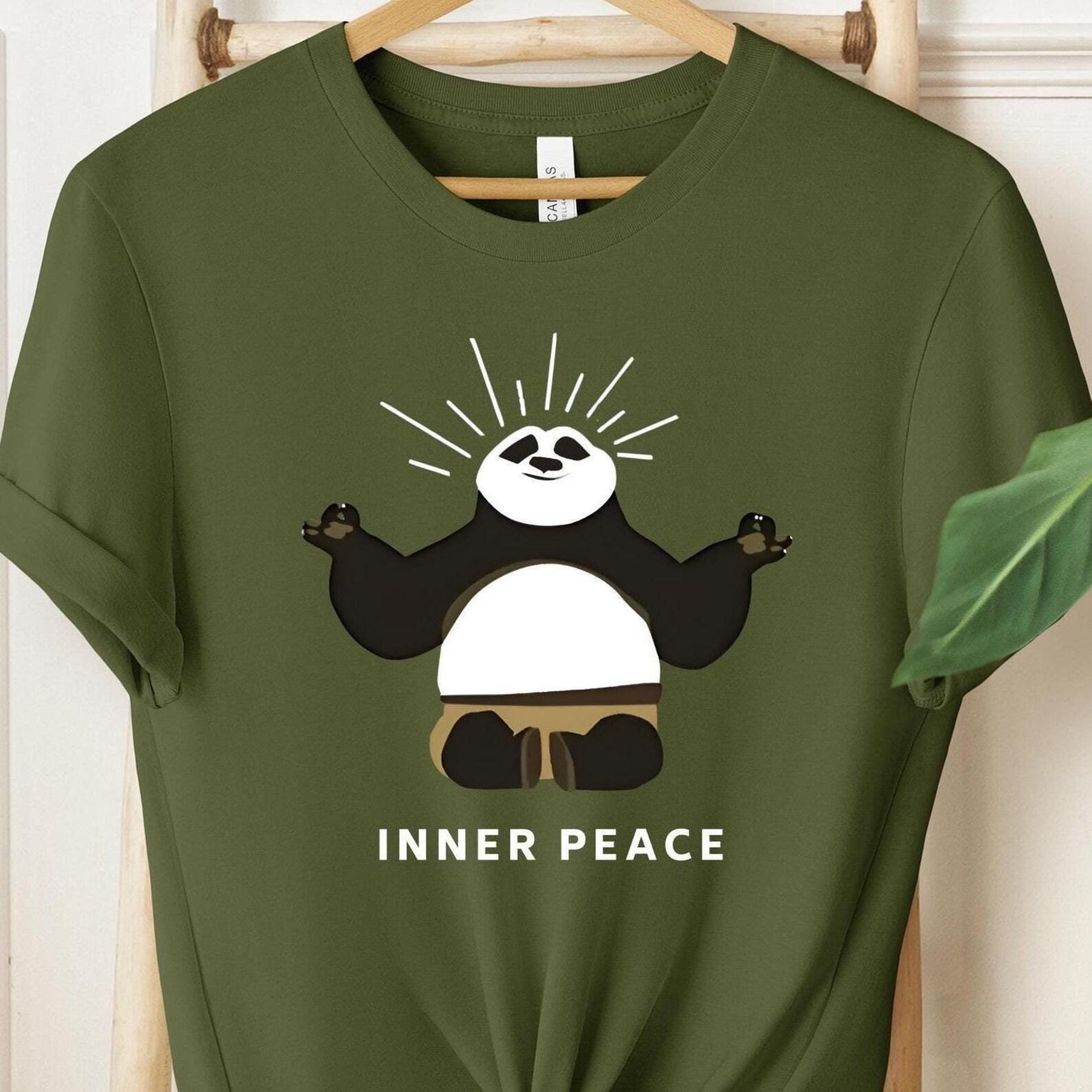 Meditation Panda T-Shirt: Inner Peace Yoga Unisex Tee M