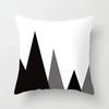 45*45cm Black and White Cushion Cover Waist Pillowcase Nordic Geometric Throw Pillow Sofa Bedroom Pillowslip Car Home Decor