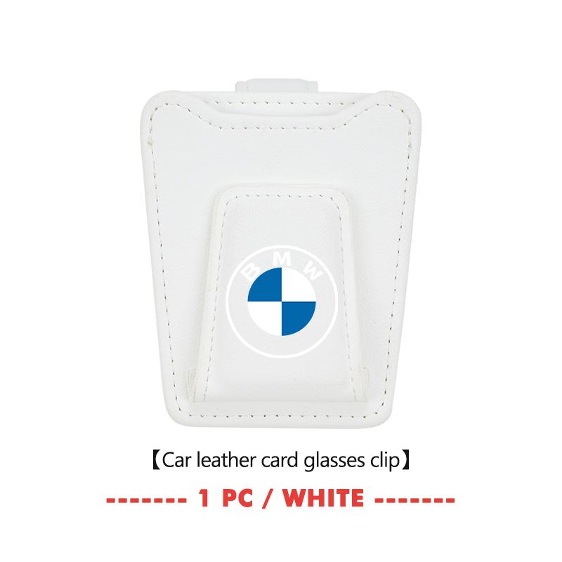 Car Sunglasses Holder Sun Visor Leather Hanger Ticket Card Clip For BMW X3 X5 M5 M3 E46 E90 E60 F10 E39 F30 E36 G30 E87 E70 z2