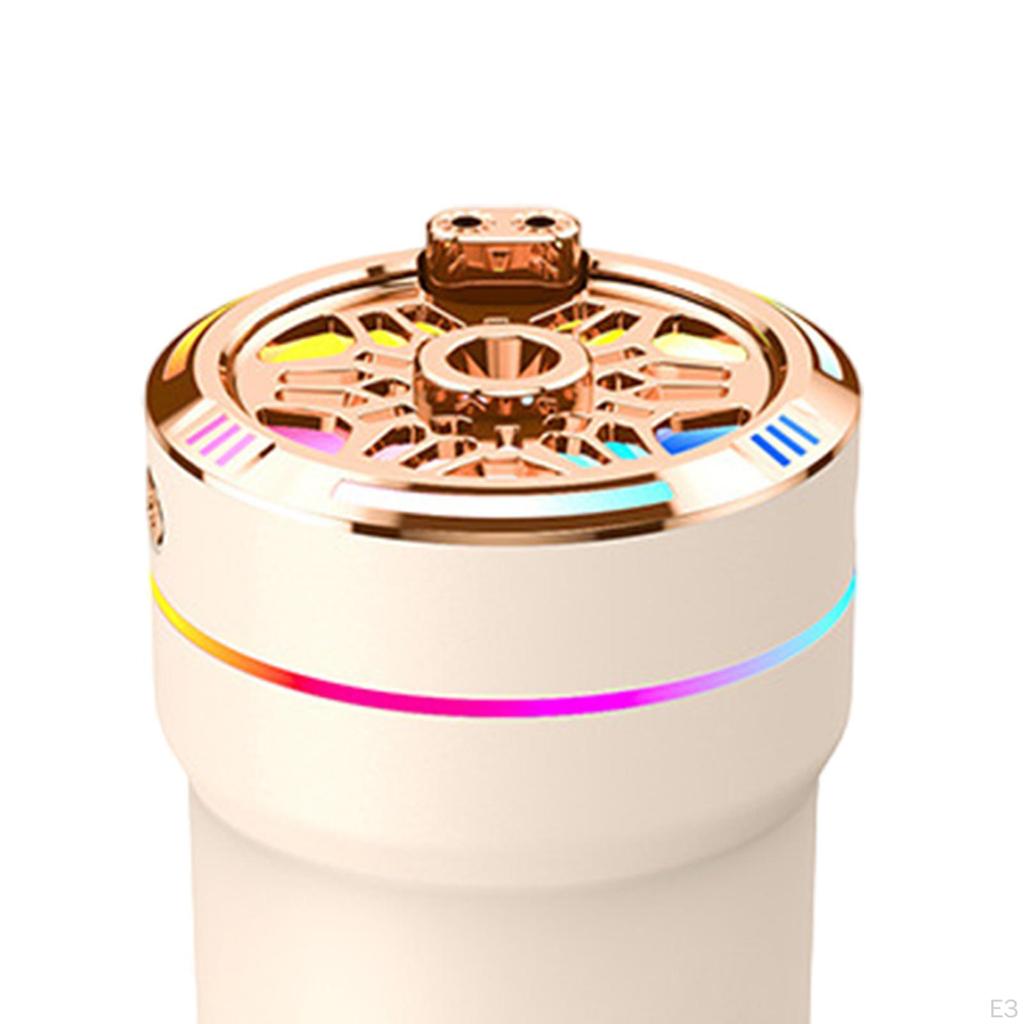 Difuzor de ulei esențial pentru mașină, umidificator, reîncărcabil USB, 300 ml cu lumini colorate