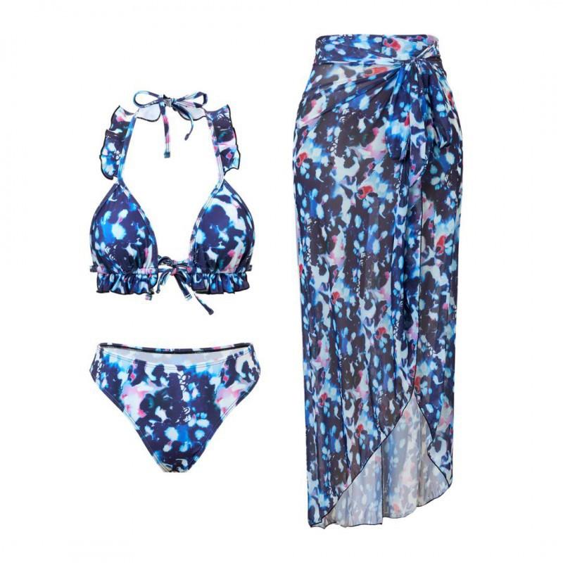 Swimsuit Women s Print Ins Style Bikini Split Skirt Spa S