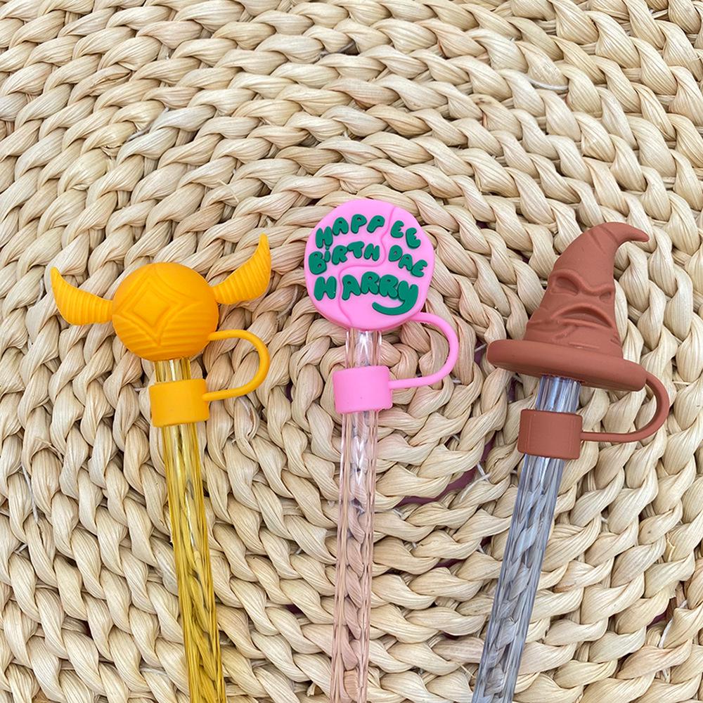 Harry Potter 3D Cartoon Straw Cap - Cute Stanley Accessory for 10mm Straws
