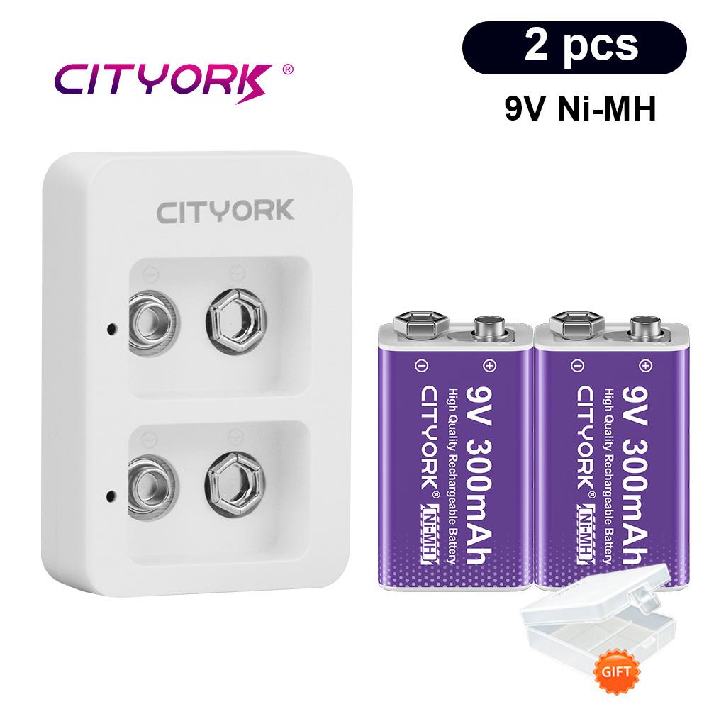 

Cityork 9V 300 mAh NiMH аккумулятор + зарядное устройство для 9V Ni-MH Ni-Cd аккумуляторов Fast Charger