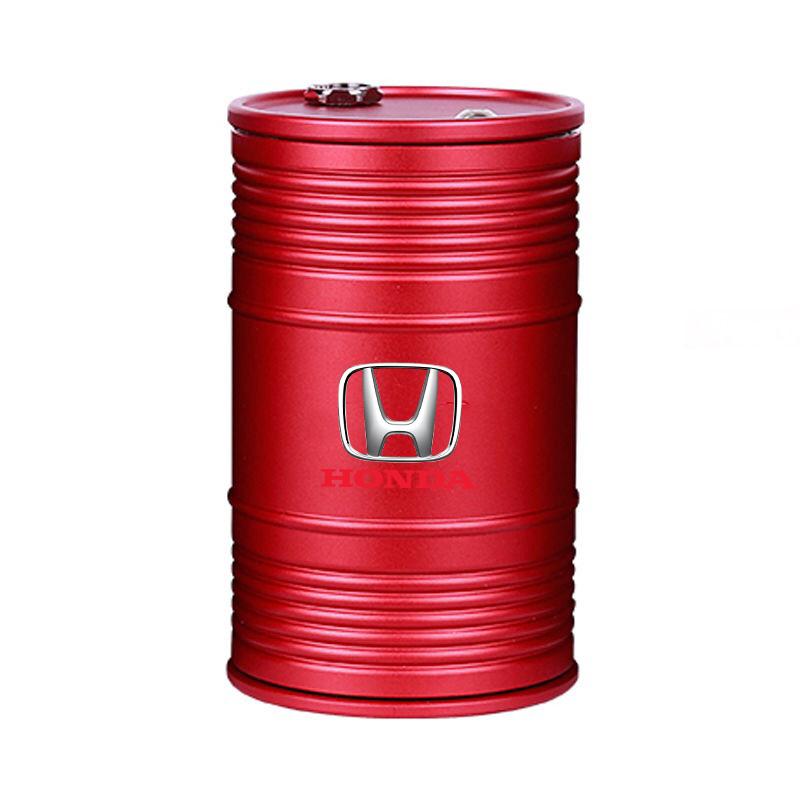 Aluminum Alloy Car Home Ashtray Oil Drum Shape Smoke Ash Holder For Honda Fit Civic Accord 7 8 9 10 Pilot City Jazz CRV HRV akz256