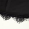 Women's Casual Slimming Satin Midi Skirt with Lace Trim