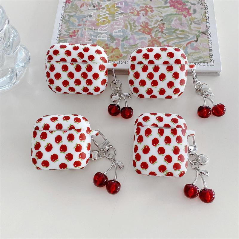 Red apple cherry love AirPods 1 generation protective case for 1st generation 1st generation pro1 apple bluetooth headset case female