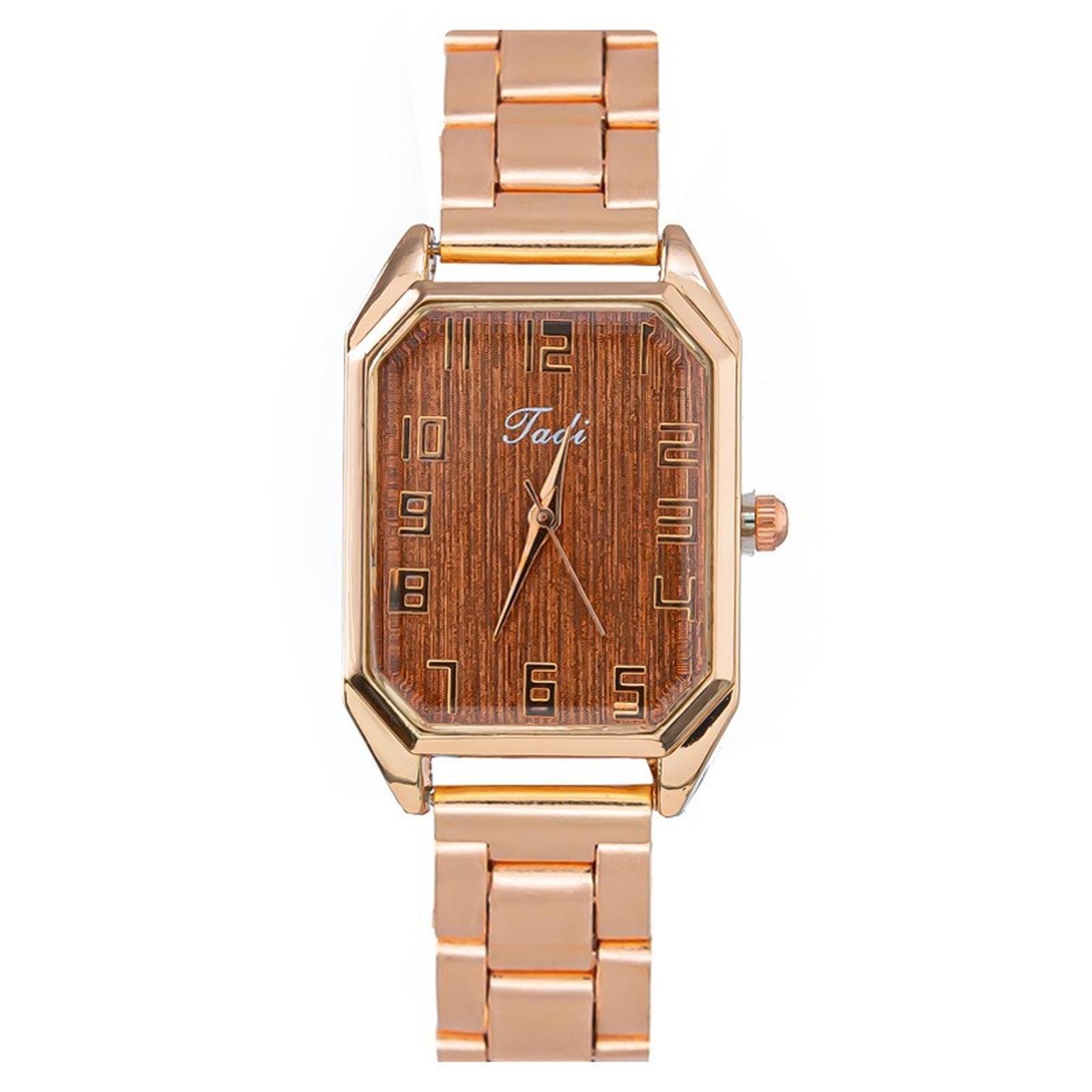 

Женские модные кожаные часы One Size кофейный