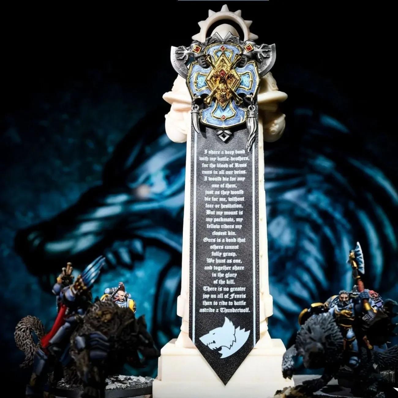2025 Fenris Warwolf Badge of Honor, Space Wolf Brooch Pin