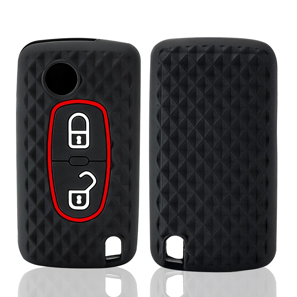 2 Button Key Case Cover for Citroen C-Crosser C3 C4 Picasso Berlingo Case for Peugeot Partner Tepee 207 307 308 407 Keychain
