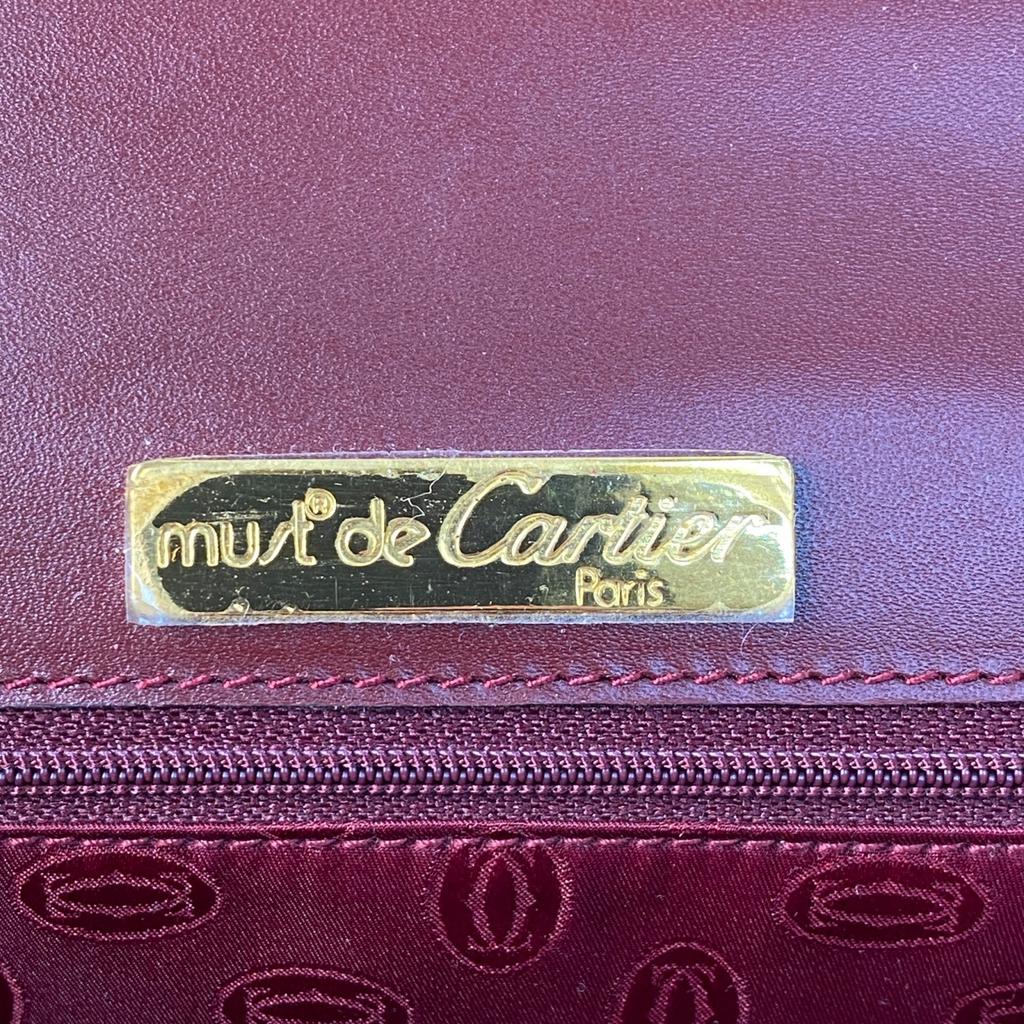 Used CARTIERHandbag Bordeaux leather Women