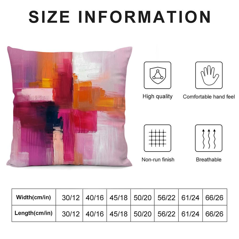 Fashion Color Paint Cushion Cover Short Plush Double-Sided Print Square Throw Pillow Covers Sofa Home Cushion Decor