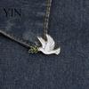Olive Branch Pin Brooch Pin, Pigeon Design Lapel Metal Bird Backpack Decorative Badge for School Bag Clothes Accessories Accessory