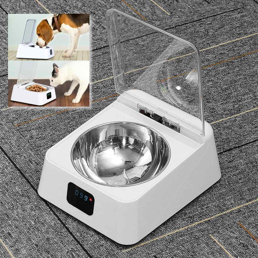 Dog and Cat Automatic Sensor Food Dispenser Pet Feeder with Auto Open Cover