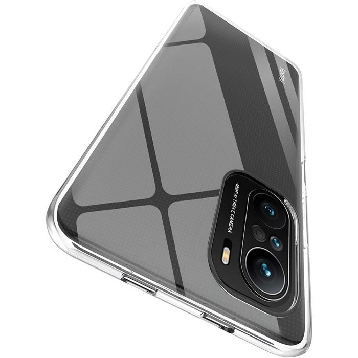 Coque et tour de cou pour Xiaomi POCO F3 - TPU Souple Transparent Cordon Noir réglable Phonillico®