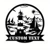 Custom Personalized Lighthouse Metal Sign Nautical Wall Art Indoor Monogram Decor