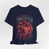 House of The Dragon Shirt Fire and Blood House Targaryen Team Unisexs Clothing Printed Cotton Tshirt for Fans Related Merchandise