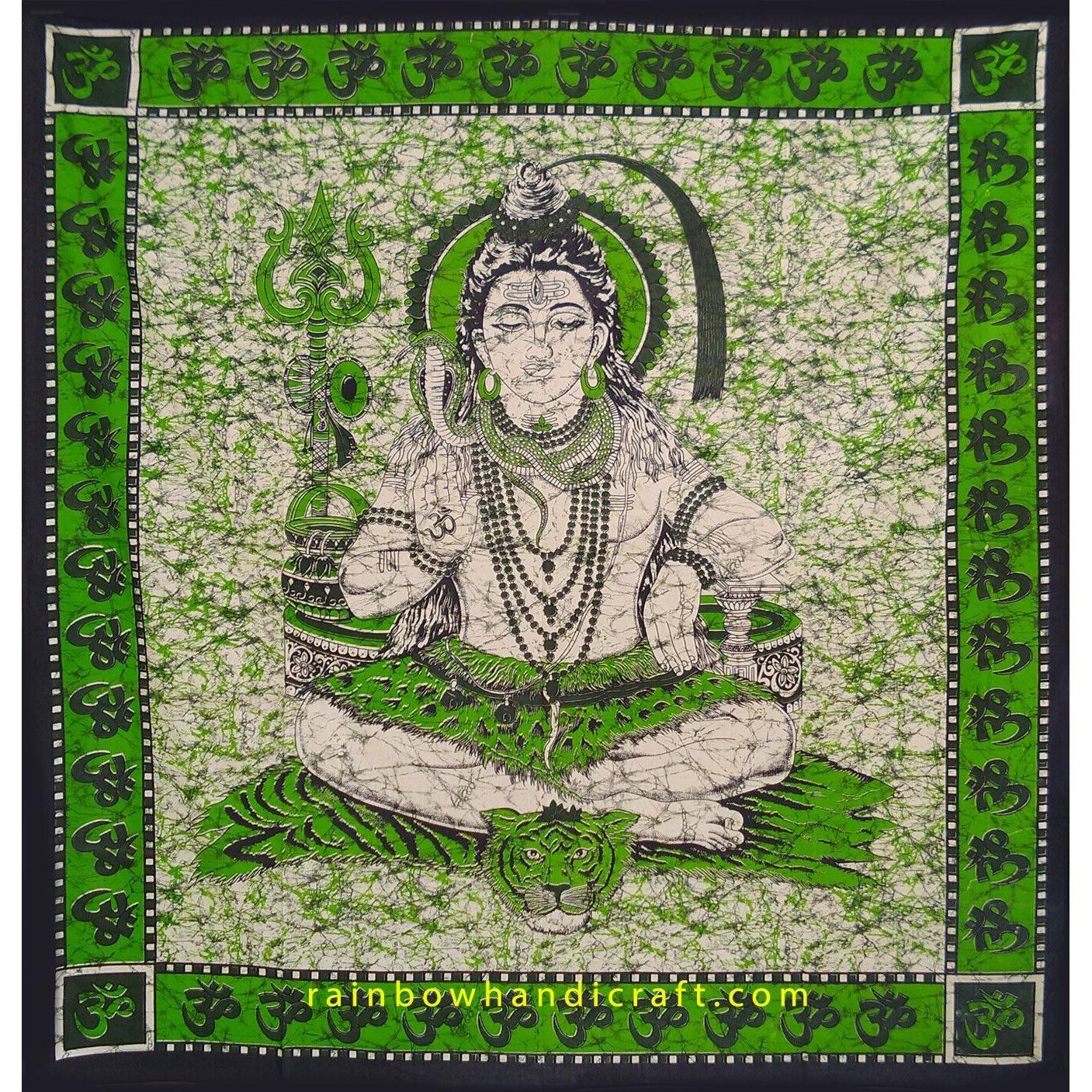 Tapestry Lord Shiva om Indian house 75x100