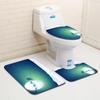 Christmas Bathroom Floor Mat Toilet Three-Piece Set