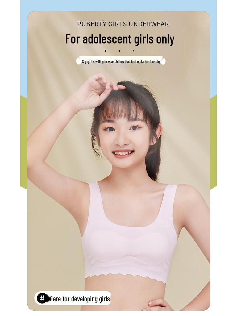 Seamless Ice Silk Sports Bra for Teen Girls