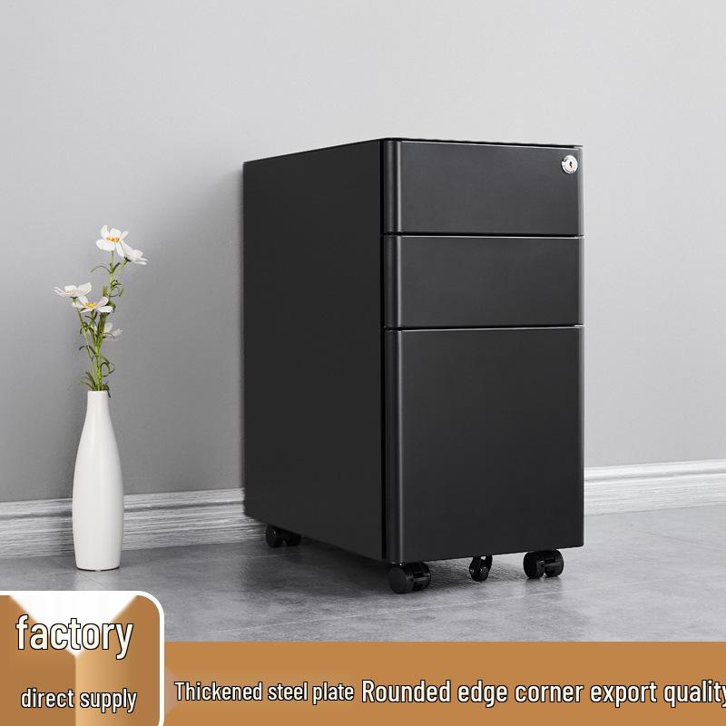 Mobile Metal Filing Cabinet with Lock - Under Desk Office Storage Drawer