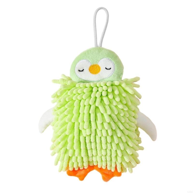 

Быстросохнущее микрофибровое мультяшное полотенце для рук Добавляет веселья в любую комнату Декор для дома X3UC зелёный