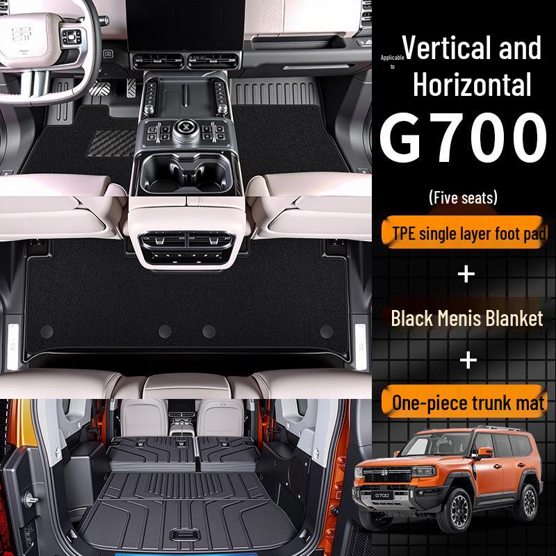 Compatible TPE Trunk Floor Mats for 26 Jetour Zongheng G700 2026 Models - Kui Xi Accessories.