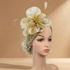 Wedding Fascinators Feather Flower Mesh Headband Flower Feather Hair Clip  Wedding Decoration