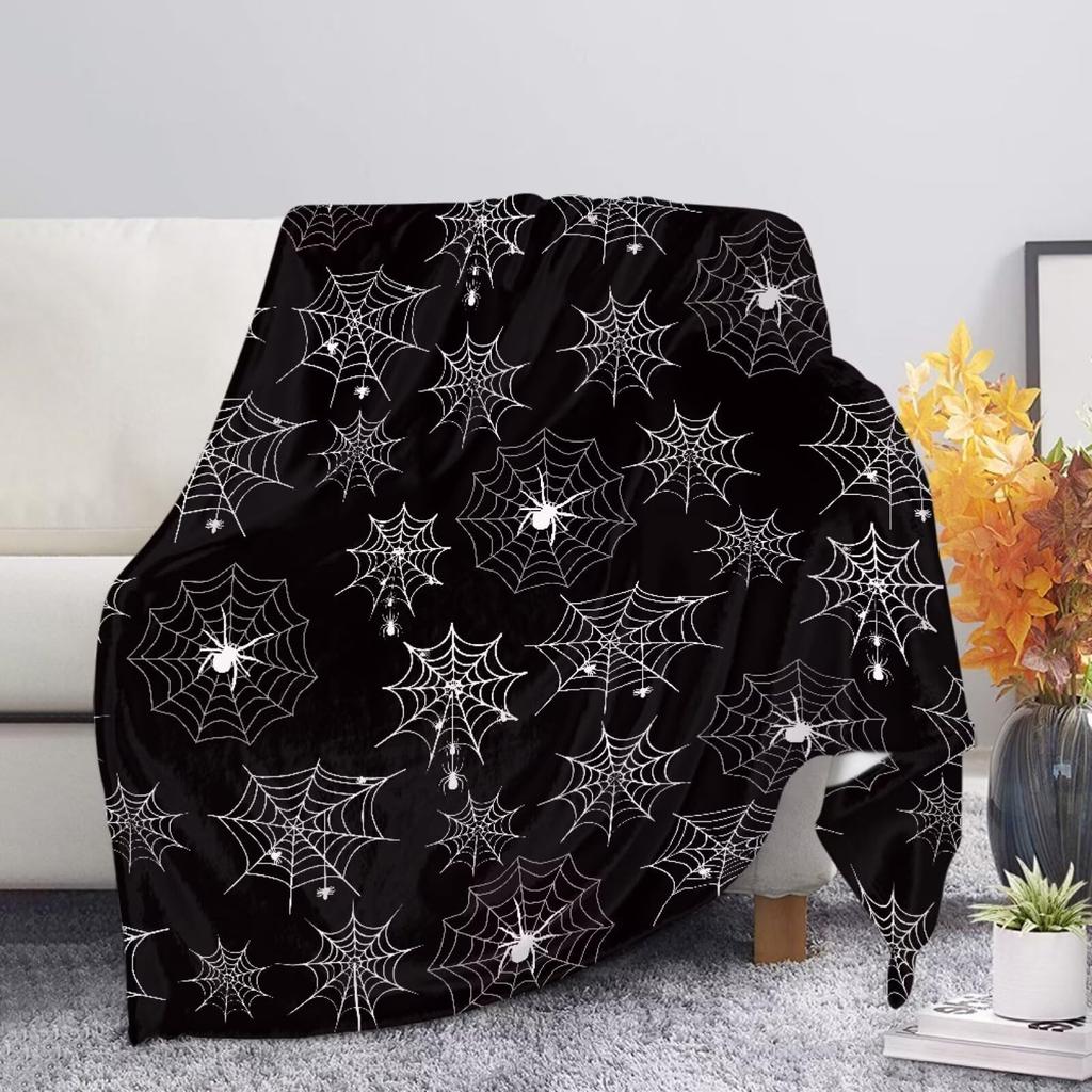 Halloween Spider Web Flannel Blanket Children Adult Gifts Blanket Office Blanket