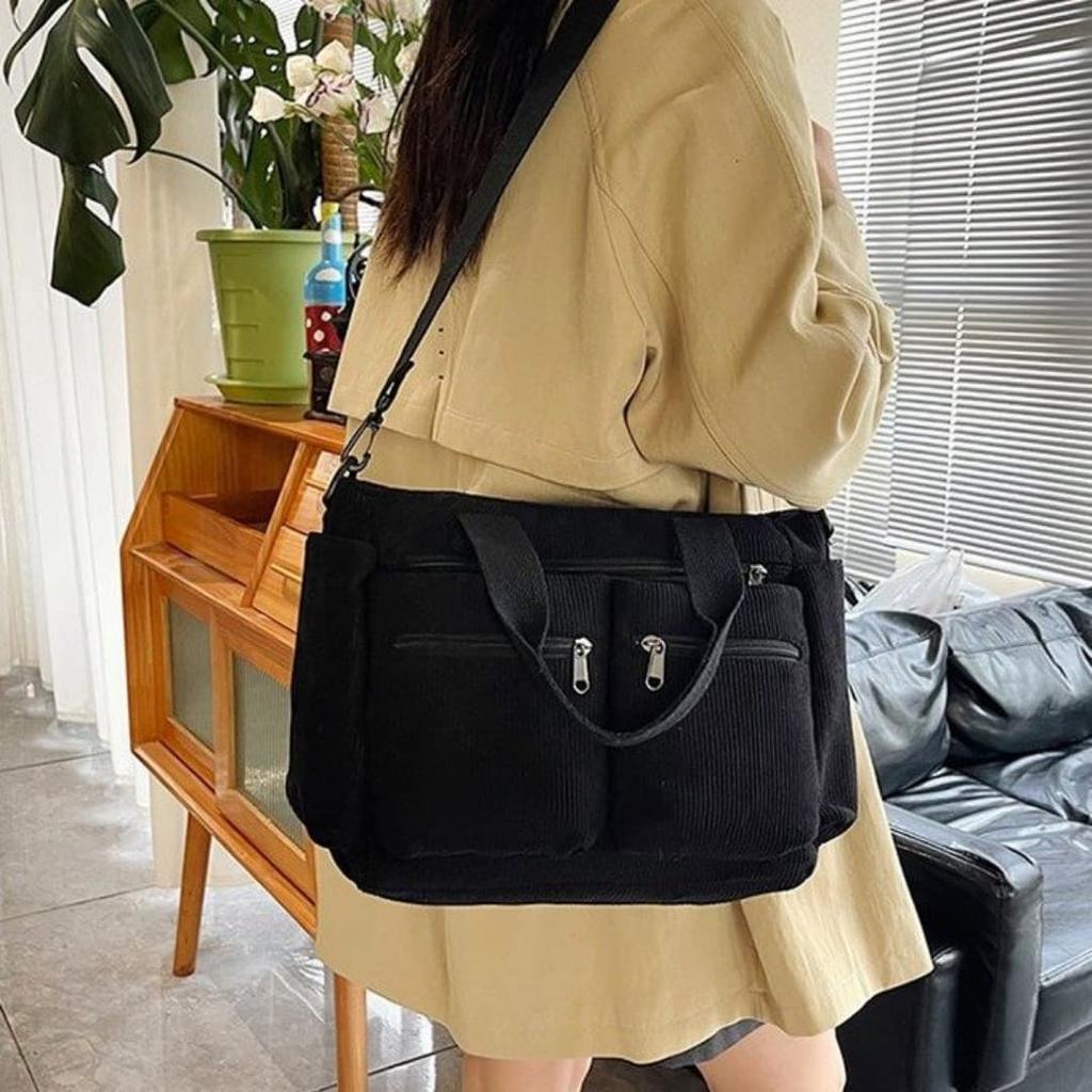 Women's Velvet Large Capacity Shoulder Messenger Bag