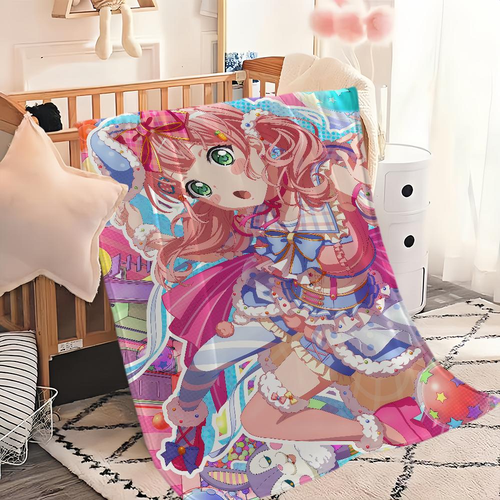 b-BanG Dream Girls Band Party Uehara himari Flannel warm soft plush blanket sofa living room hogar bedroom travel gift home