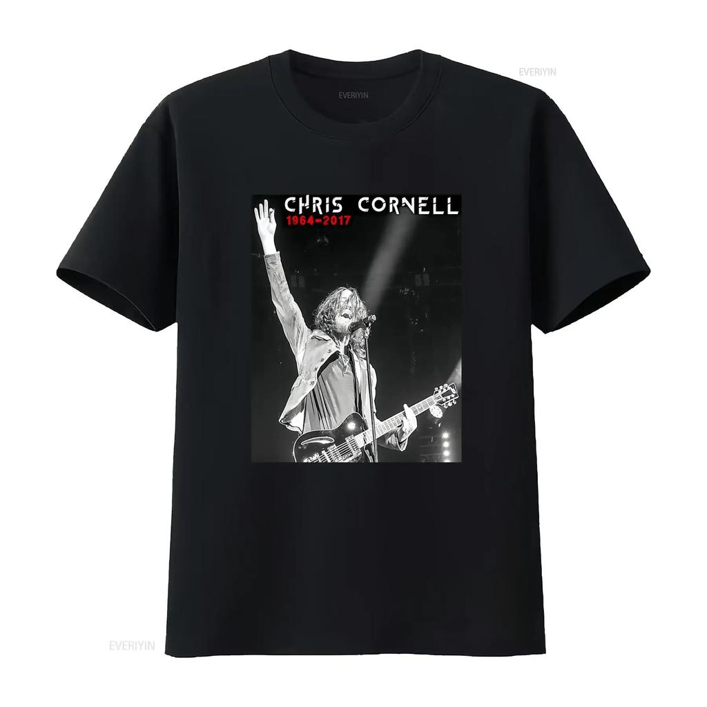 Chris Cornell 1964 2017 R I P T Shirt Baggy Boyfriend 1949 vintage Washed Top For Everyday Wear Stylish Stretched homme