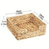 Handgeflochtene Seegras-Taschentuchbox-Hülle, Natürlicher Weiden-Serviettenhalter für Wohnzimmer, Schlafzimmer, Badezimmer,