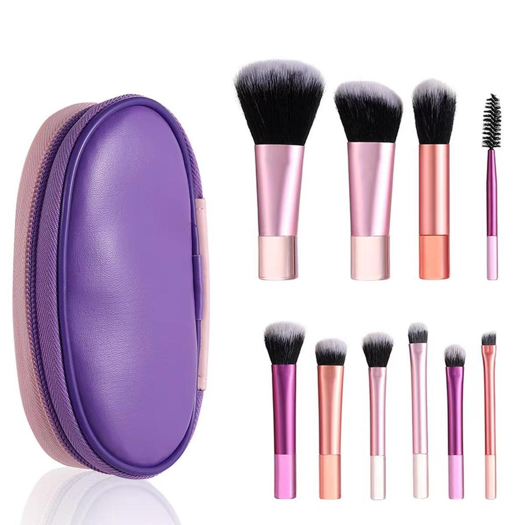 Cross-border 12-Piece Mini Makeup Brush Set: Portable Tools for Beginners