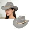 Cappelli da Cowboy Occidentali Classici Stile Unisex Elegante Per Attività All'Aperto e Abbigliamento Casual Fibra di Poliestere