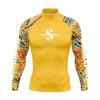 Rash Guard da Uomo Protezione UV Manica Lunga Maglia da Nuoto Surf Subacquea Snorkeling Sport Acquatici Asciugatura Rapida