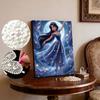 Disney Aladdin Princess Jasmine Long Black Curly Hair Exotic Arab Style Pearl-encrusted Outfit Pearl Puzzle. Handmade Decorative Gift for Home