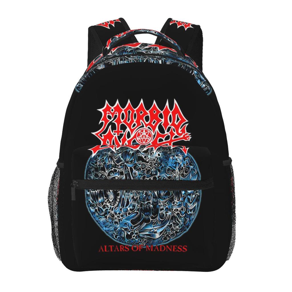 Band Morbid Angel Student Rugzak Schooltas Wandelen Reizen Dagrugzak voor Jongens Meisjes Mode Boekentas Schoudertassen