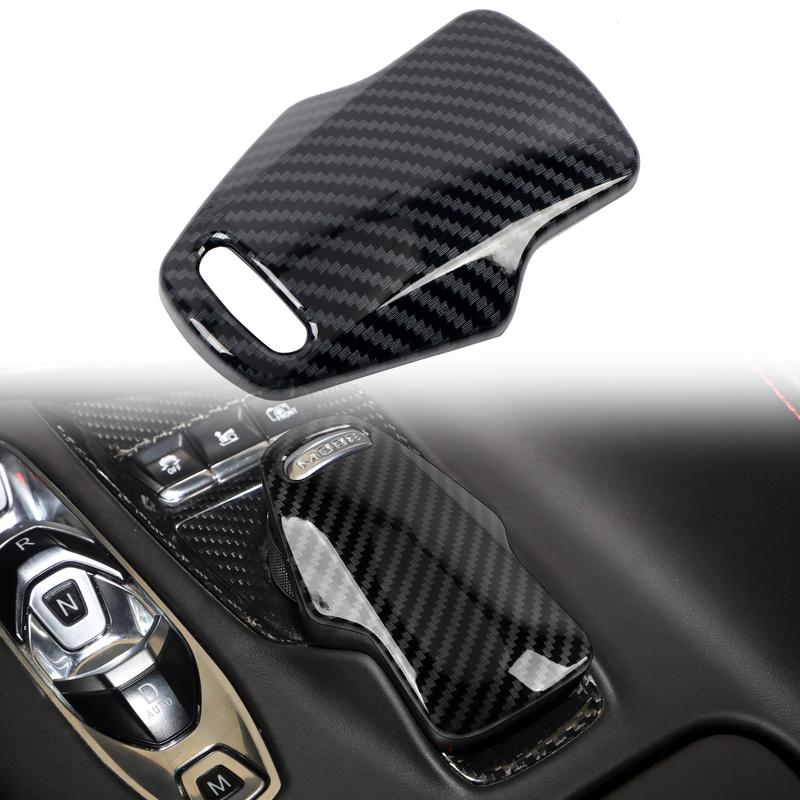 Car Accessories For Chevrolet Corvette C8 -2025 ABS Carbon Fiber Style Interior Gear Shift Knob Head Cover Trim 1pcs