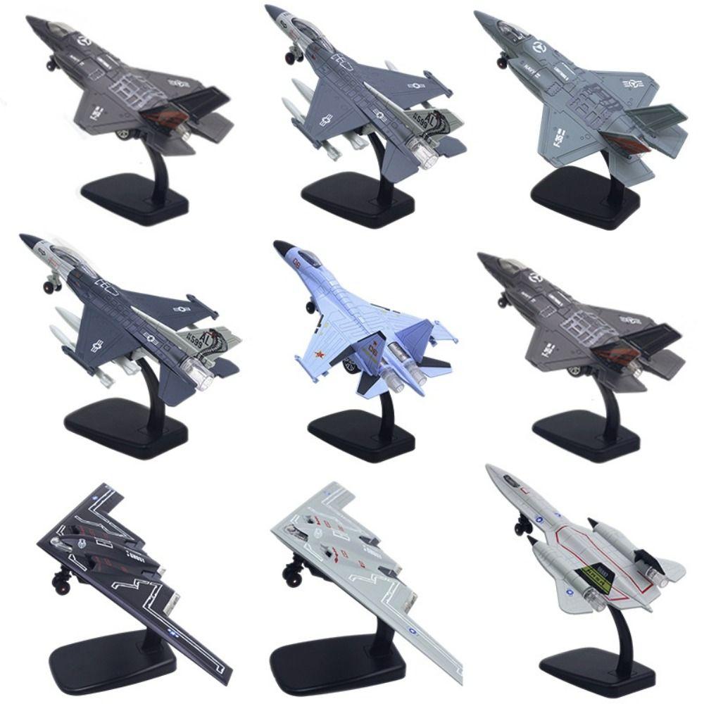 Diecast Aviao Plane Model Pullback & Go Jet Plane Toy Fighter Aircraft Toy Birthday Gift