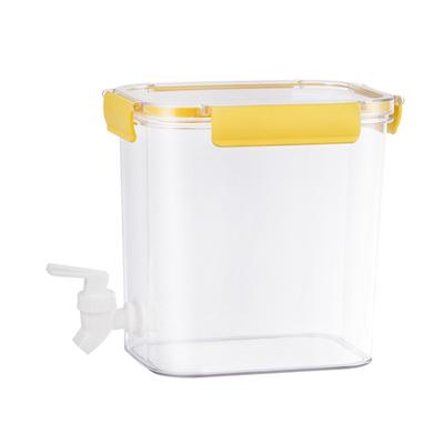 Bollitore Acqua Fredda Grande Capacità Rubinetto Spesso Vaso Sigillato per Conservazione Bevande per Cucina Giallo?3,5 litri
