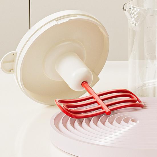 Press Egg Beater, Manual Push Down Mixer for Baking, 500ml Measuring Cup with Whisk, Multifunctional Stirrer for Pancake Milk
