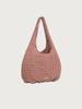 Oimo Check Padded Hobo Bag - Red