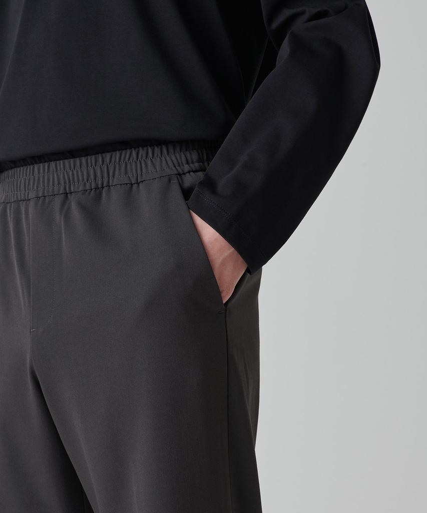 MUSINSA STANDARD Genderless Wide Banding Slacks [Gunmetal]