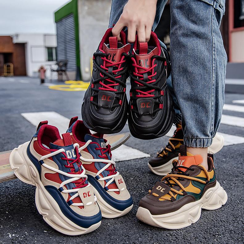 Sommer Herren Dicksohlige Dad Schuhe Sportliche Freizeitschuhe Modische Allround Herrenschuhe